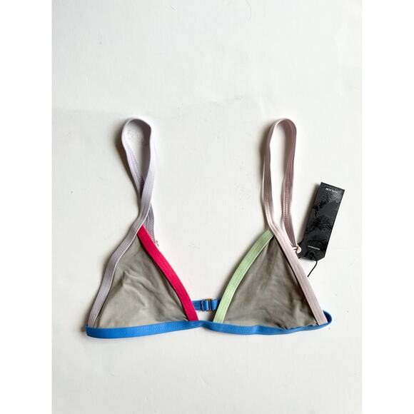 Tavik Jett Triangle Swim Top Color Blocked Sand XS - Picture 3 of 6